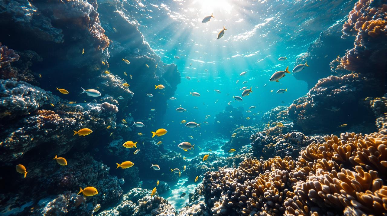 4K：海洋奇观——珊瑚礁生态系统